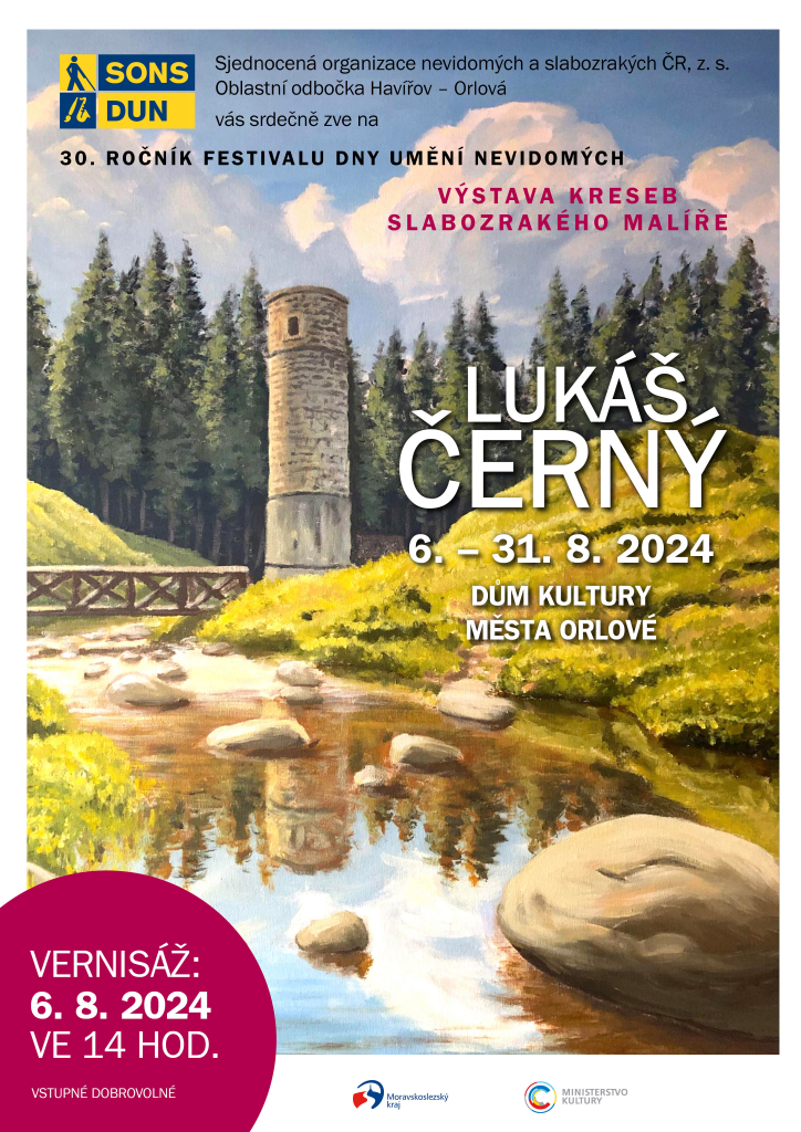 V GALERII DKMO VYSTAVÍ SVÉ MALBY SLABOZRAKÝ MALÍŘ