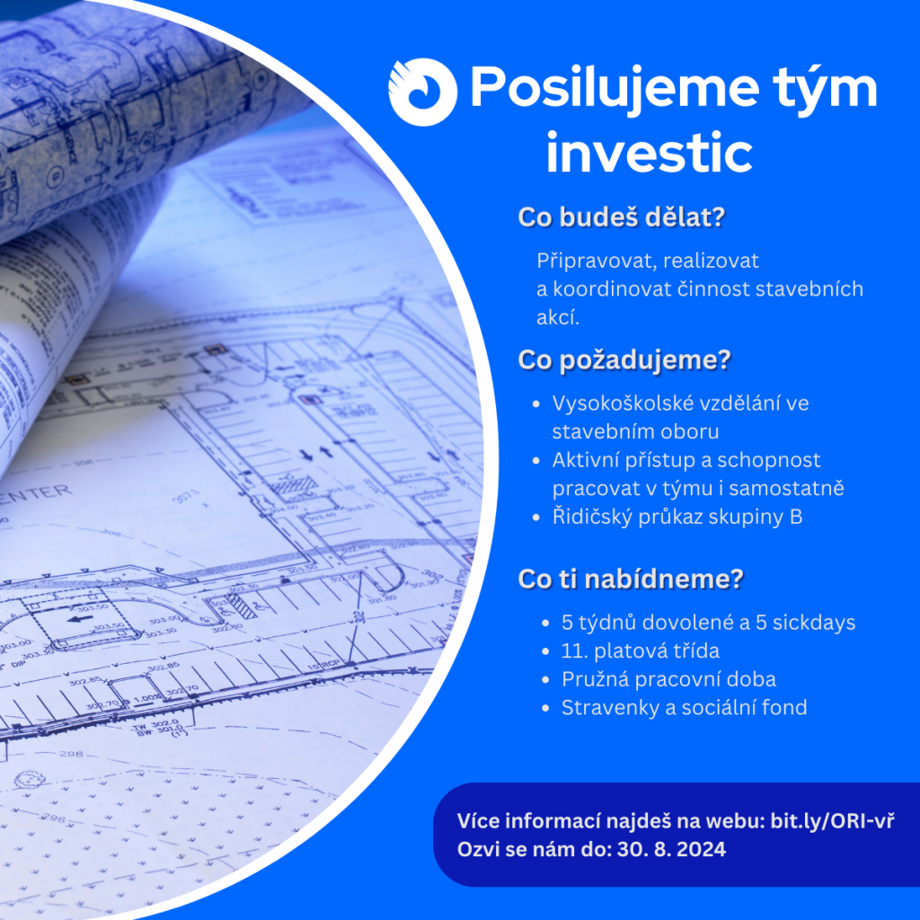 HLEDÁME INVESTIČNÍHO REFERENTA