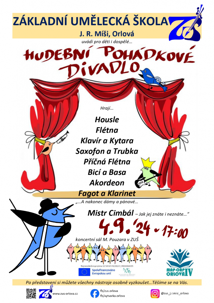 ZUŠKA ZVE NA STŘEDEČNÍ HUDEBNÍ POHÁDKOVÉ DIVADLO