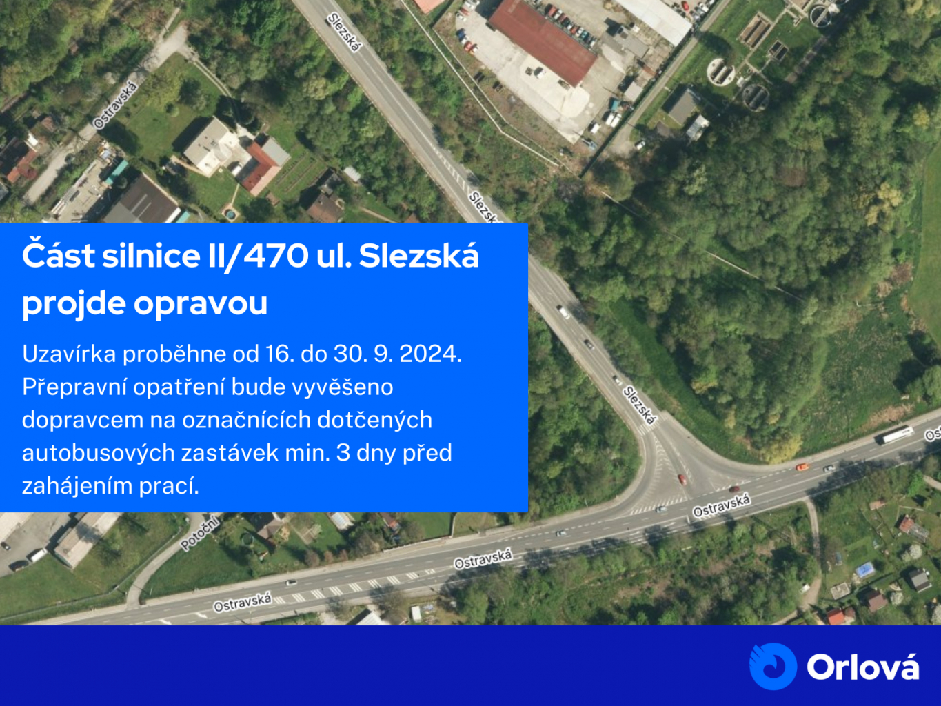 ČÁST SILNICE II/470 UL. SLEZSKÁ PROJDE OPRAVOU