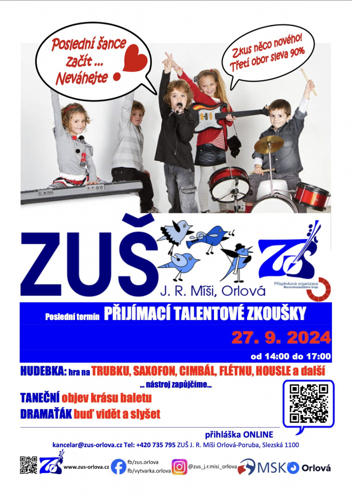 DORAZTE NA POSLEDNÍ TERMÍN PŘIJÍMACÍCH ZKOUŠEK