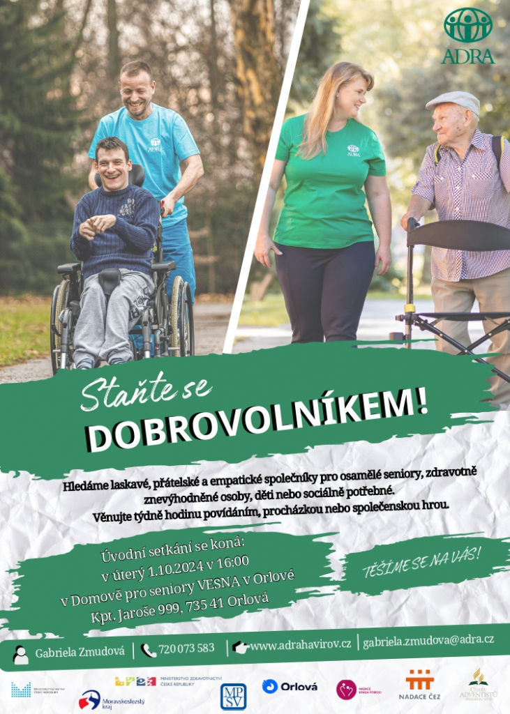 STAŇTE SE DOBROVOLNÍKEM A ROZDÁVEJTE RADOST