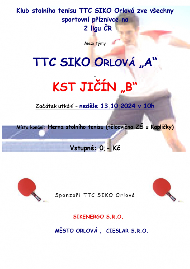 PODPOŘTE NAŠE STOLNÍ TENISTY