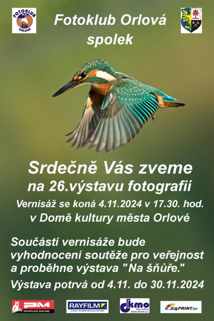 FOTOKLUB ORLOVÁ POŘÁDÁ 26. VÝSTAVU FOTOGRAFIÍ