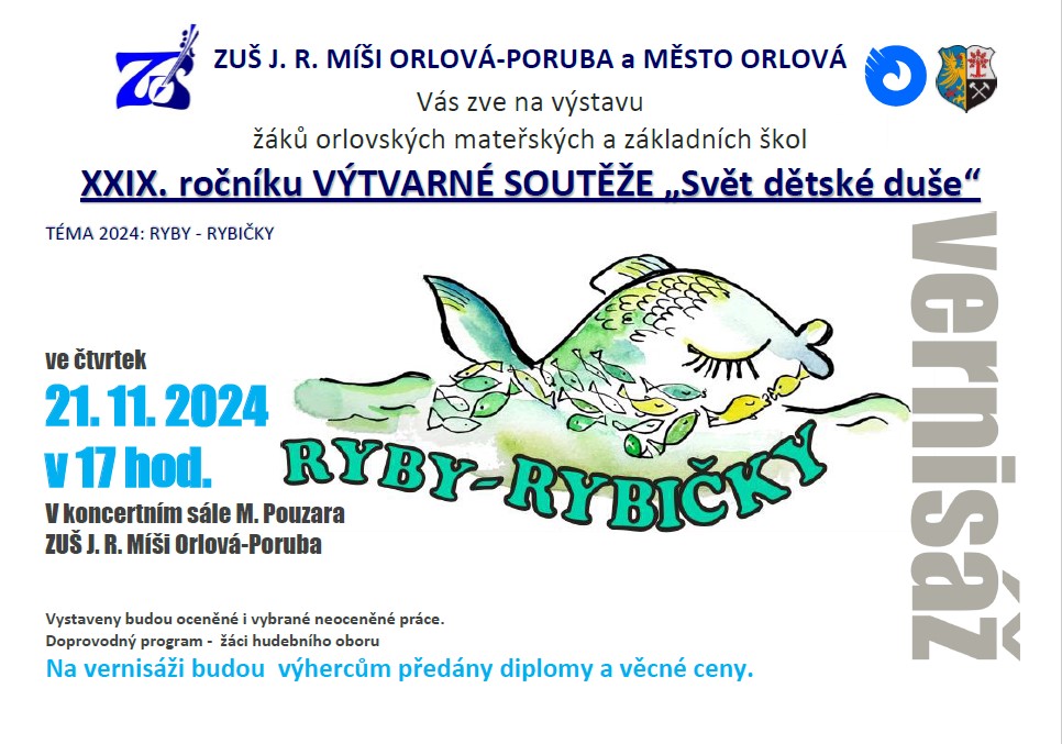 ZUŠ - XXIX. ročník výtvarné soutěžní přehlídky "Svět dětské duše"