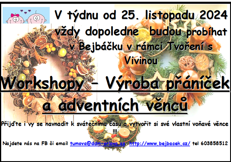 VYTVOŘTE SI PŘÁNÍ A ADVENTNÍ VĚNEC