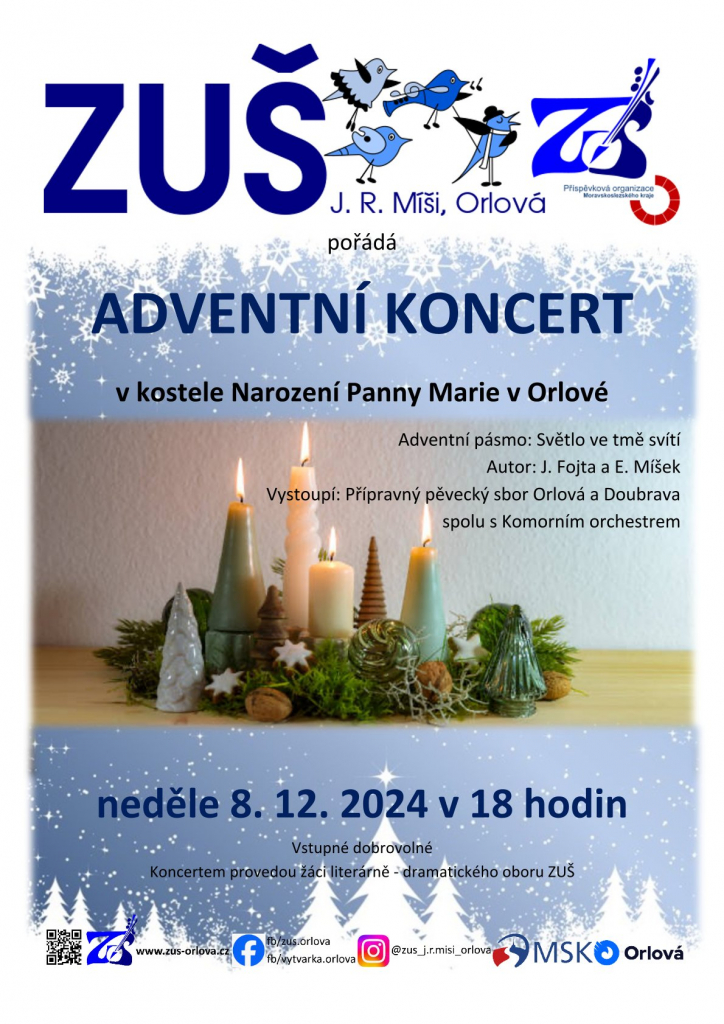 ZUŠ J. R. Míši - Prožijte s námi hudebně bohaté adventní chvíle