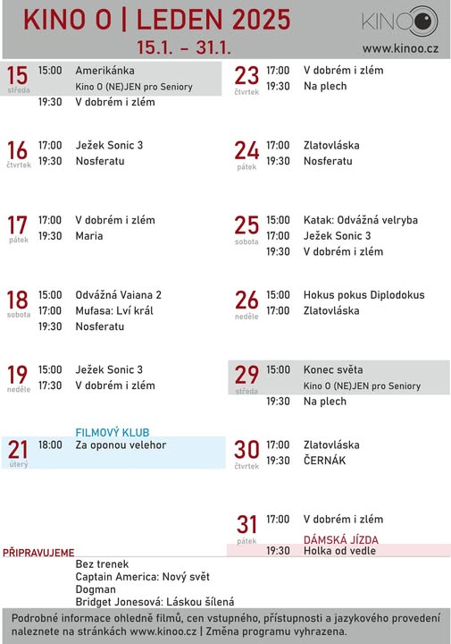 JEŠTĚ NEMÁTE PLÁNY NA VÍKEND?