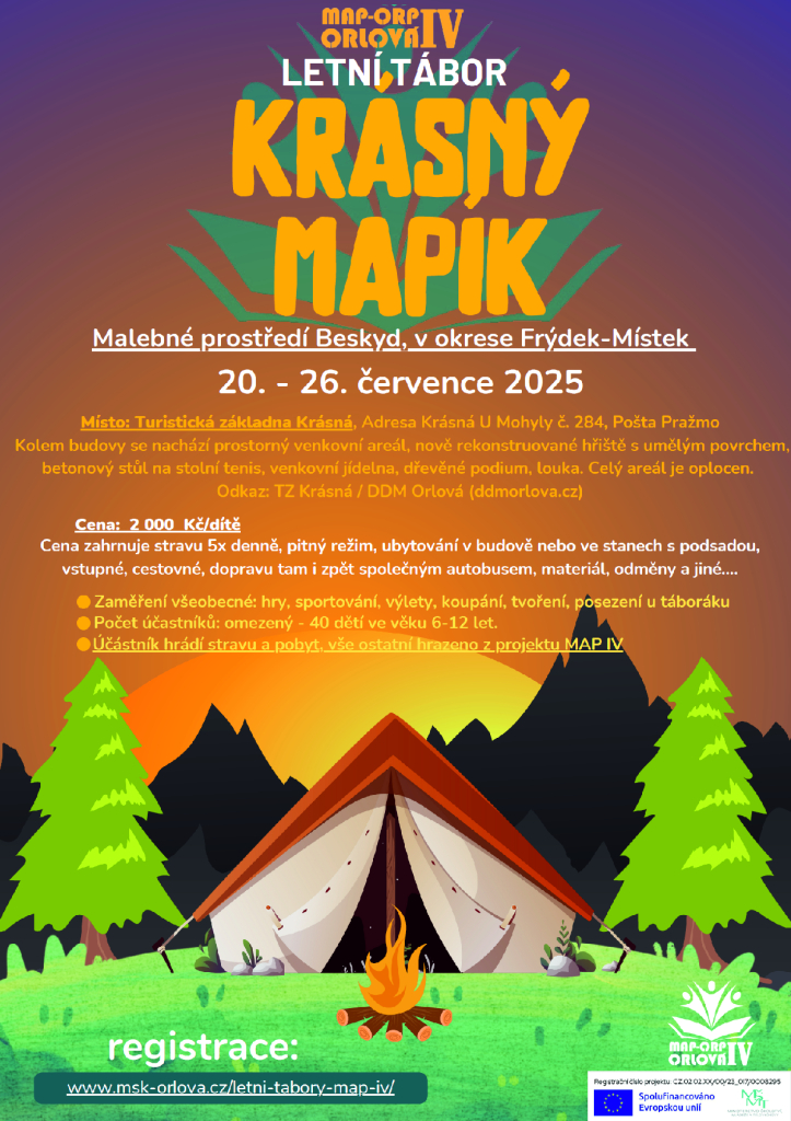 MAP IV - Letní a příměstské tábory v roce 2025