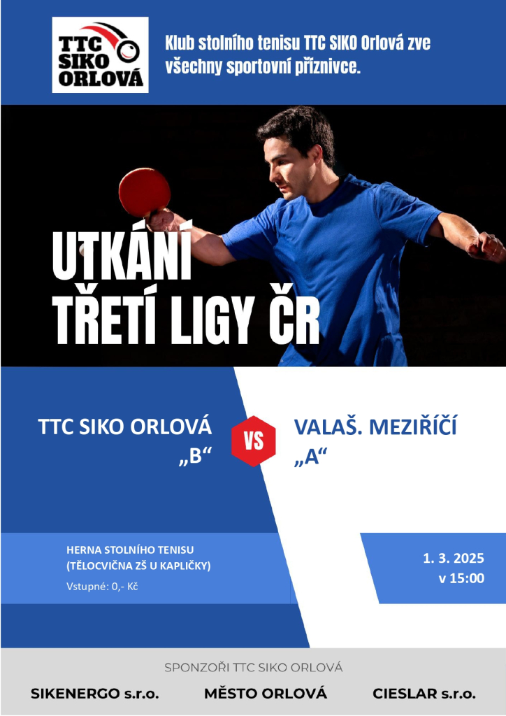 PODPOŘTE ORLOVSKÉ STOLNÍ TENISTY