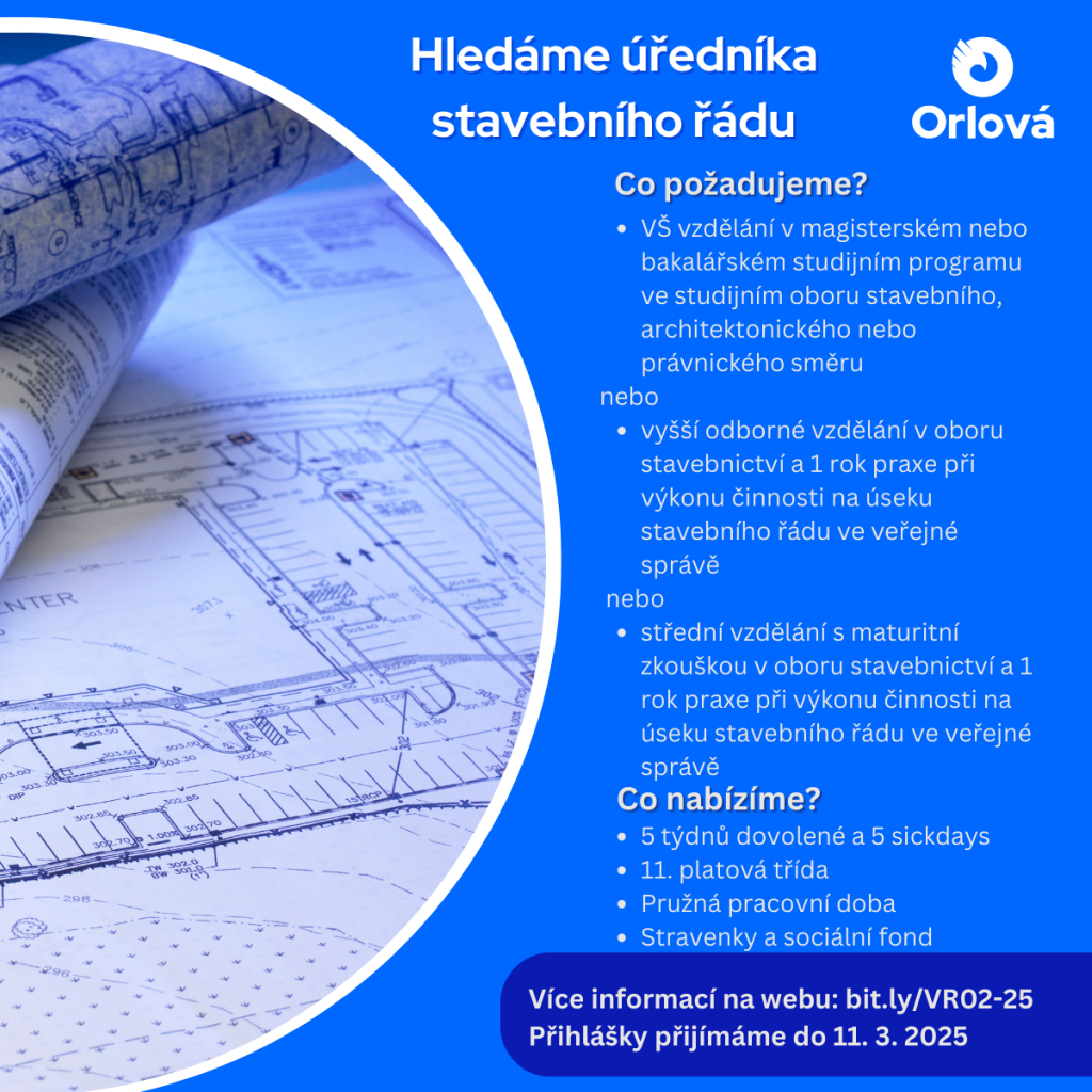 HLEDÁME ÚŘEDNÍKA STAVEBNÍHO ŘÁDU
