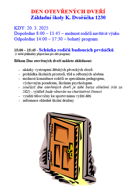 SVÉ BRÁNY OTEVŘE I ZŠ K. DVOŘÁČKA
