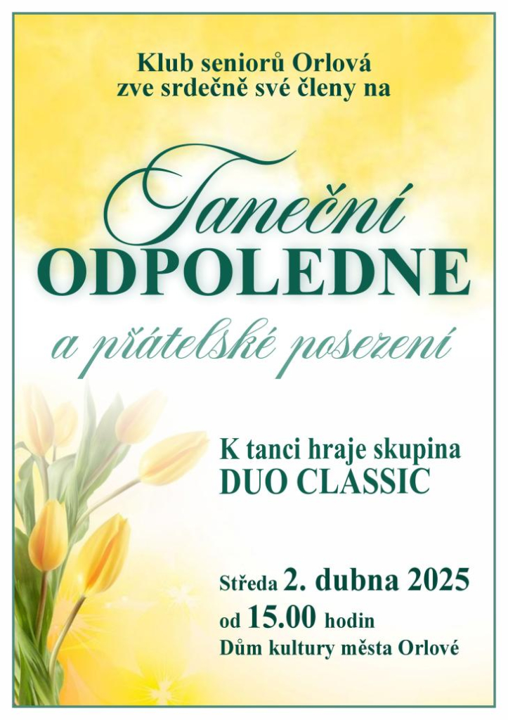 SENIOŘI PROTANČÍ ODPOLEDNE