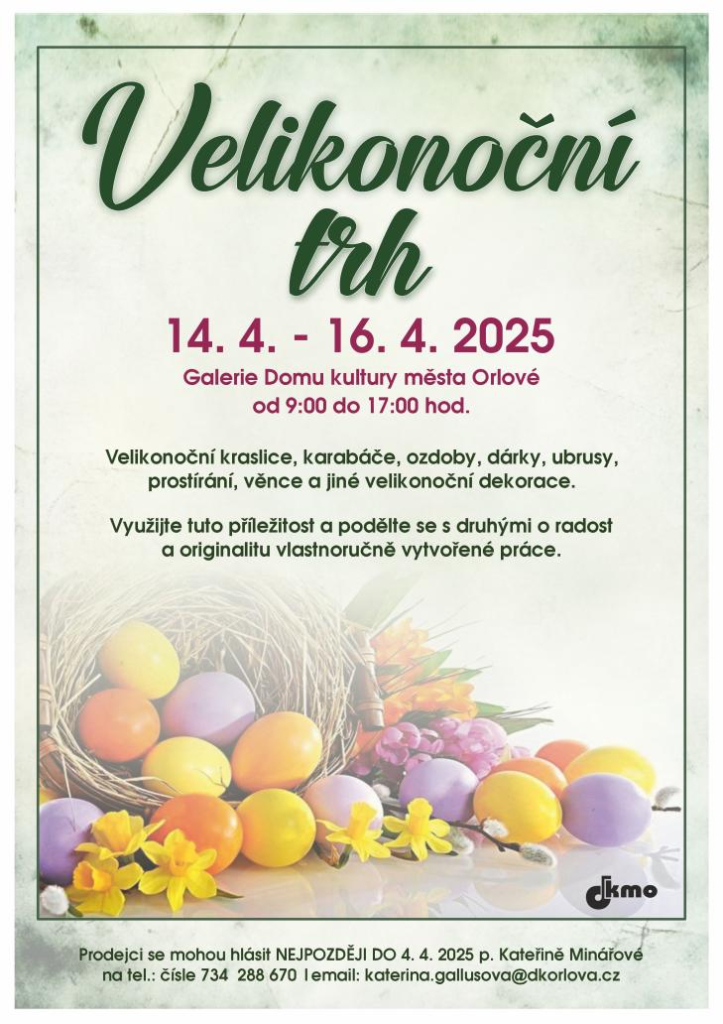 ZVEME VÁS NA VELIKONOČNÍ TRH