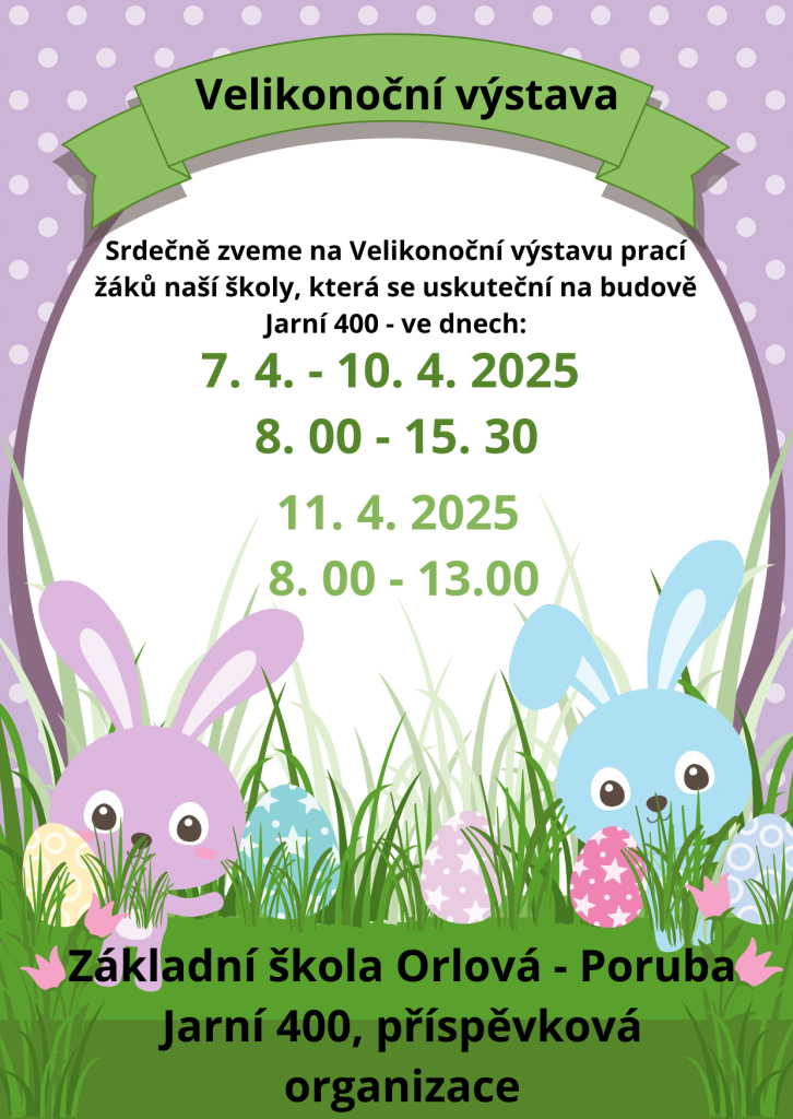 ZŠ Jarní - pozvánka na Velikonoční výstavu