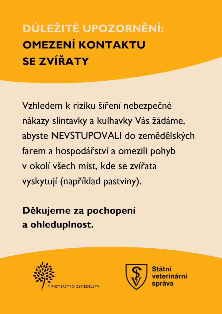 AKTUÁLNÍ INFORMACE O SLINTAVCE A KULHAVCE