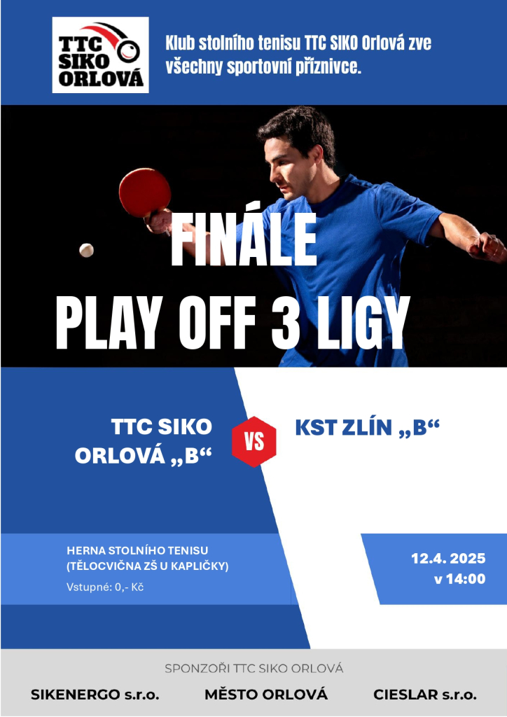 PRIJĎTE PODPOŘIT ORLOVSKÉ STOLNÍ TENISTY
