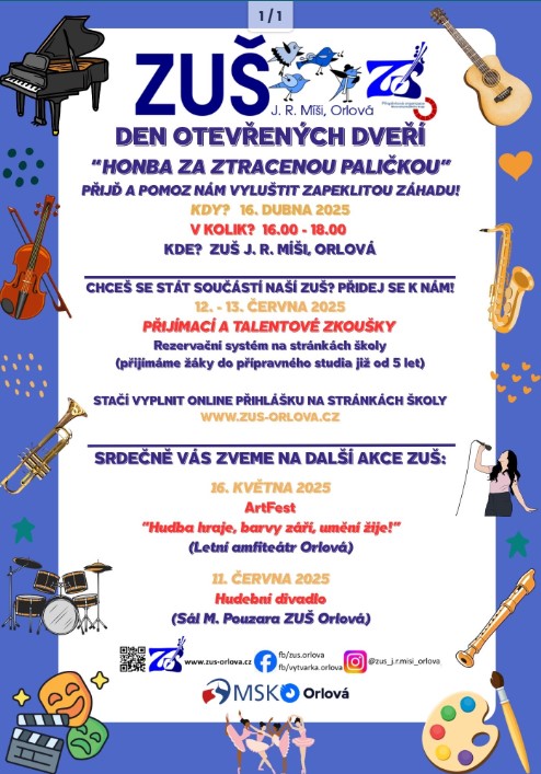 ZUŠ J.R. Míši Orlová - Den otevřených dveří
