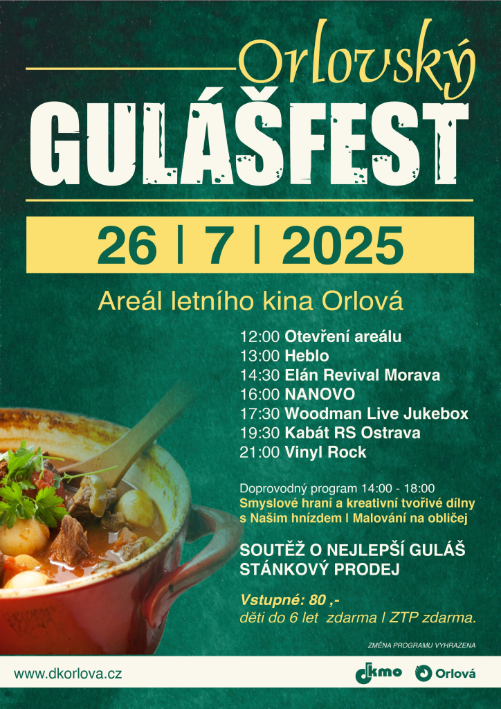 PŘIJĎTE OCHUTNAT TY NEJLEPŠÍ ORLOVSKÉ GULÁŠE