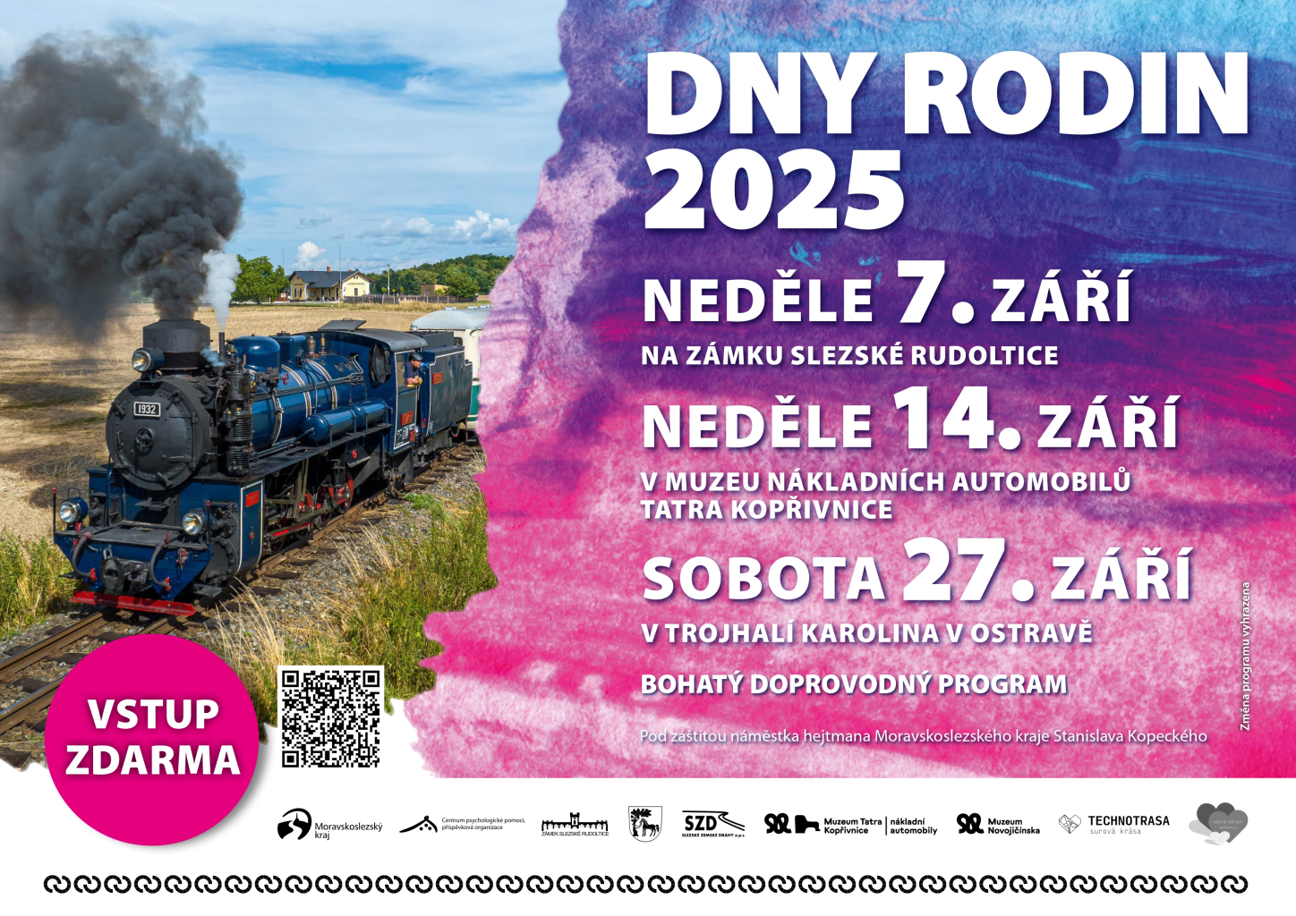 ZÁŘÍ V NAŠEM KRAJI BUDE PATŘIT RODINÁM