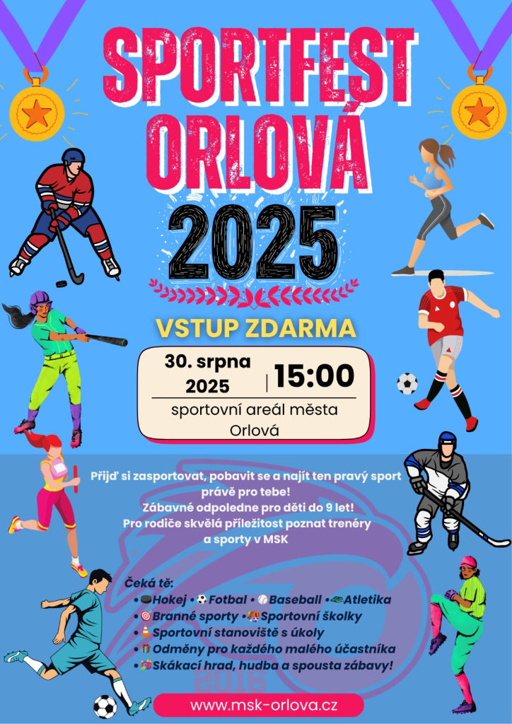 PŘIJĎTE S DĚTMI NA SPORTFEST, AKCI PLNOU ZÁBAVY A POHYBU