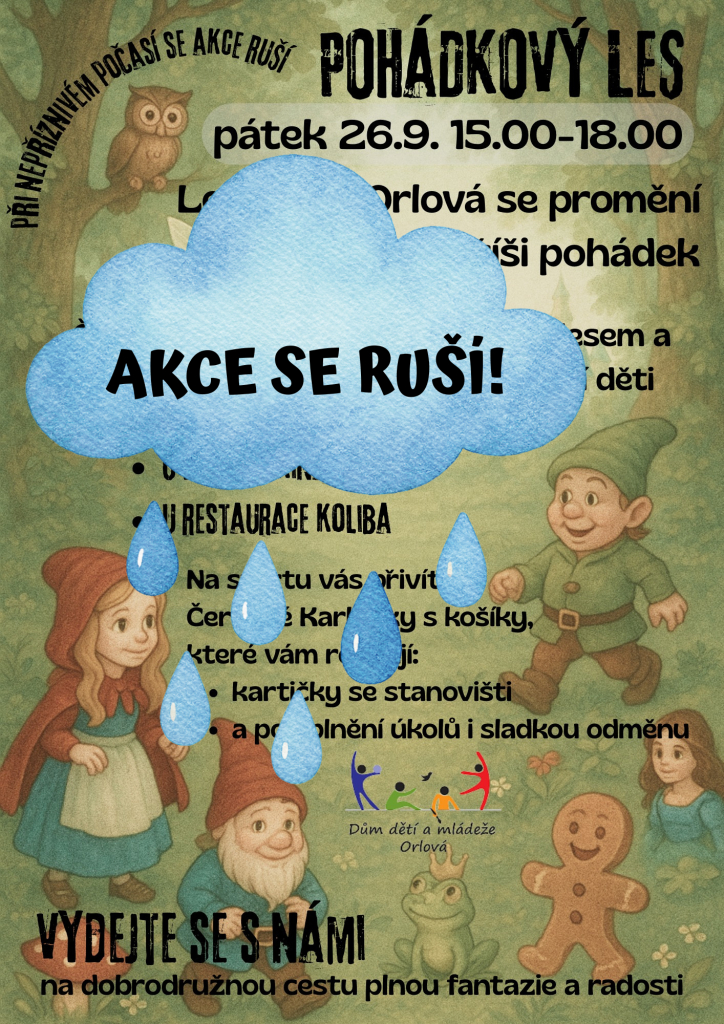 POHÁDKOVÝ LES V PÁTEK NEPROBĚHNE