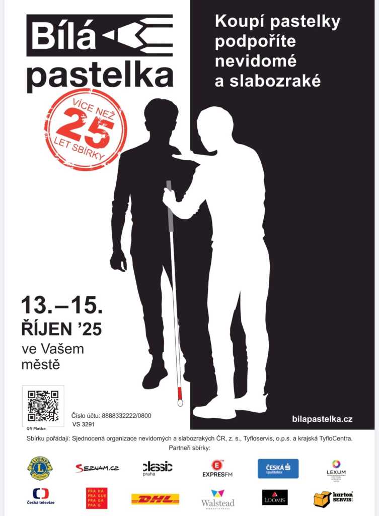 KOUPÍ BÍLÉ PASTELKY POMŮŽETE NEVIDOMÝM A SLABOZRAKÝM