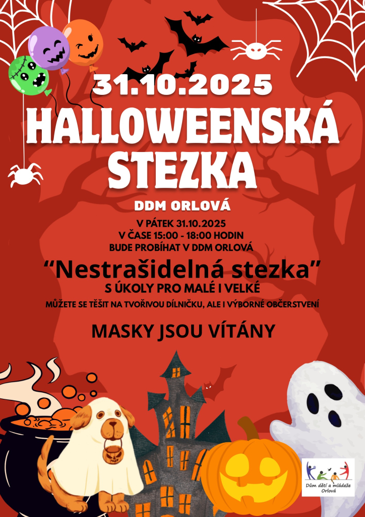 V PÁTEK SE KONÁ HALLOWEEN V DOMĚ DĚTÍ A MLÁDEŽE
