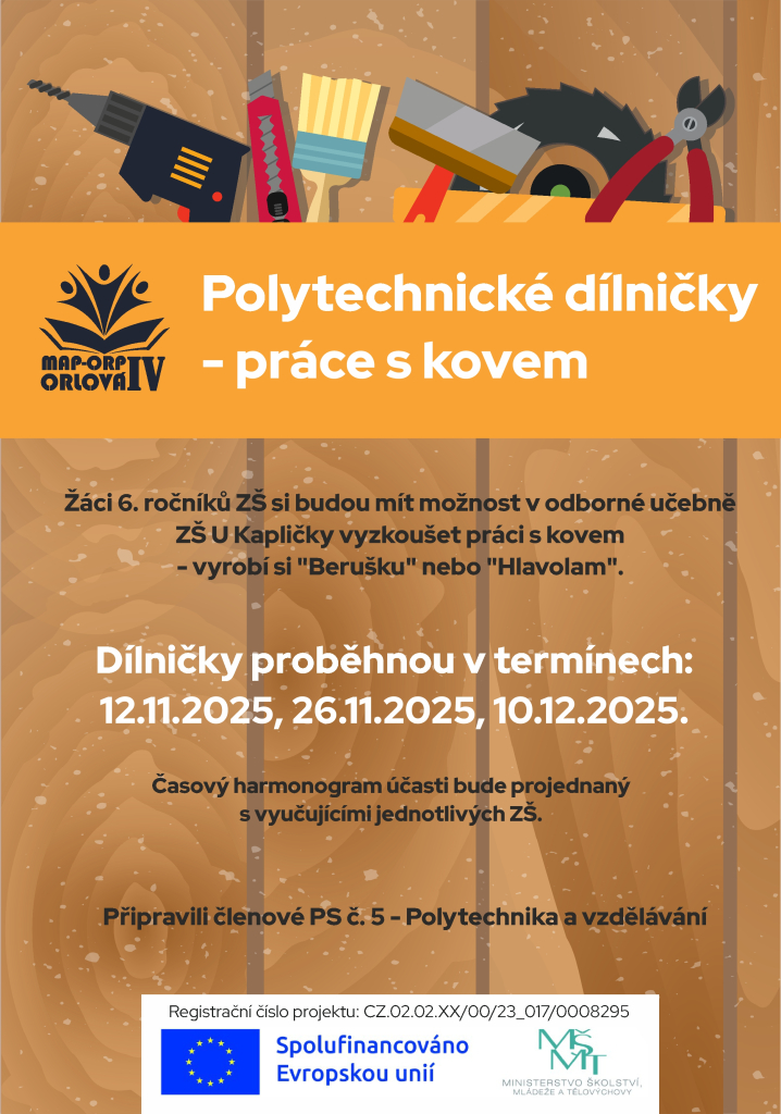 MAP IV - Dílničky - žáci vyráběli berušky z kovu