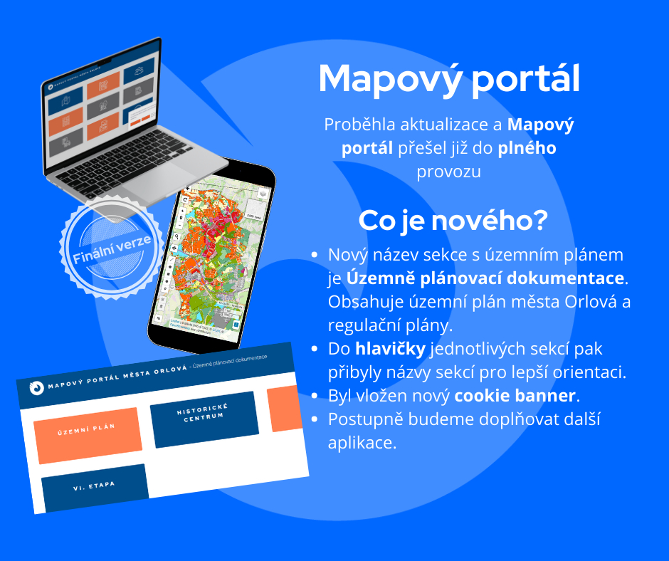 MAPOVÝ PORTÁL MĚSTA UŽ JEDE NAPLNO