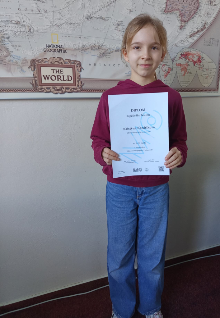 Velký úspěch v matematice na Studánce: Kristýna Kazáriková zazářila v okresním kole!