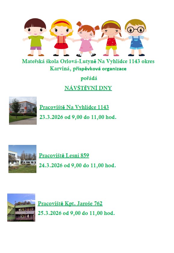 Návštěvní dny v MŠ