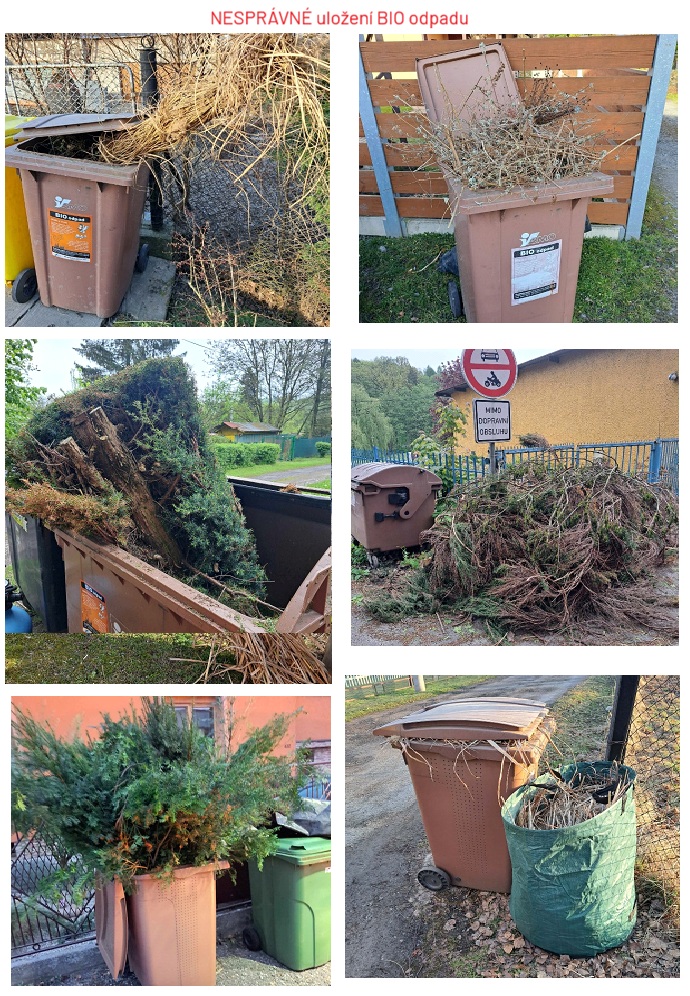 HNĚDÉ NÁDOBY JSOU URČENY PRO BĚŽNÉ MNOŽSTVÍ ZAHRADNÍHO BIOODPADU