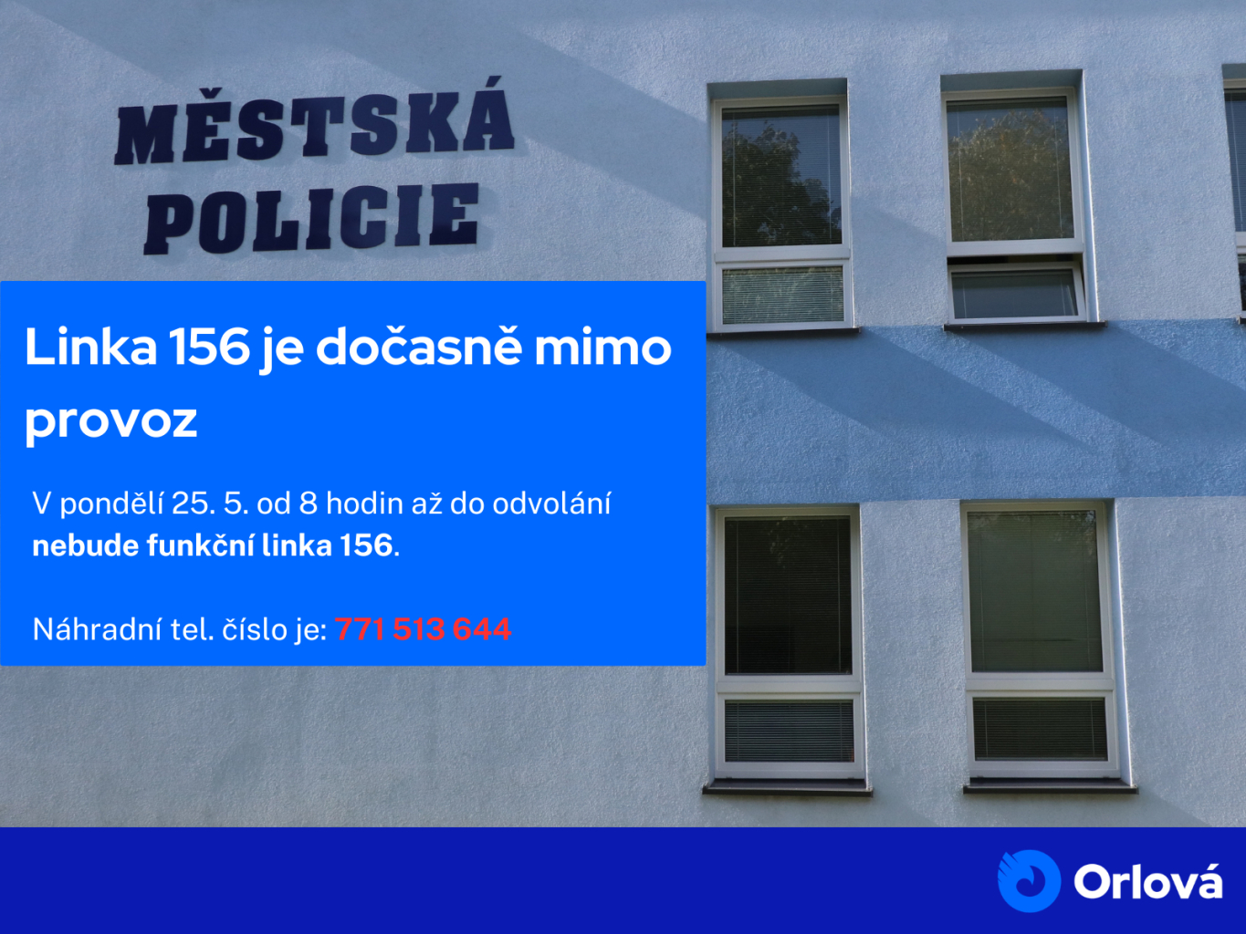 LINKA 156 JE DOČASNĚ MIMO PROVOZ