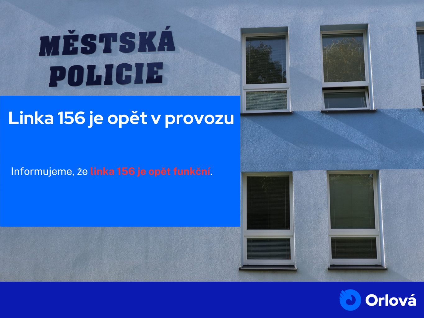 LINKA 156 JE OPĚT V PROVOZU