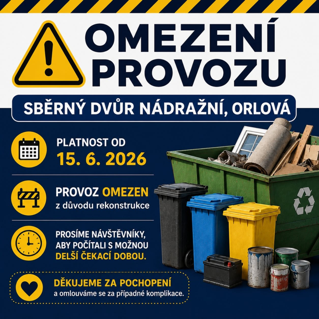 DOPOLEDNÍ PROVOZ SBĚRNÉHO DVORA V NÁDRAŽNÍ OMEZUJE REKONSTRUKCE