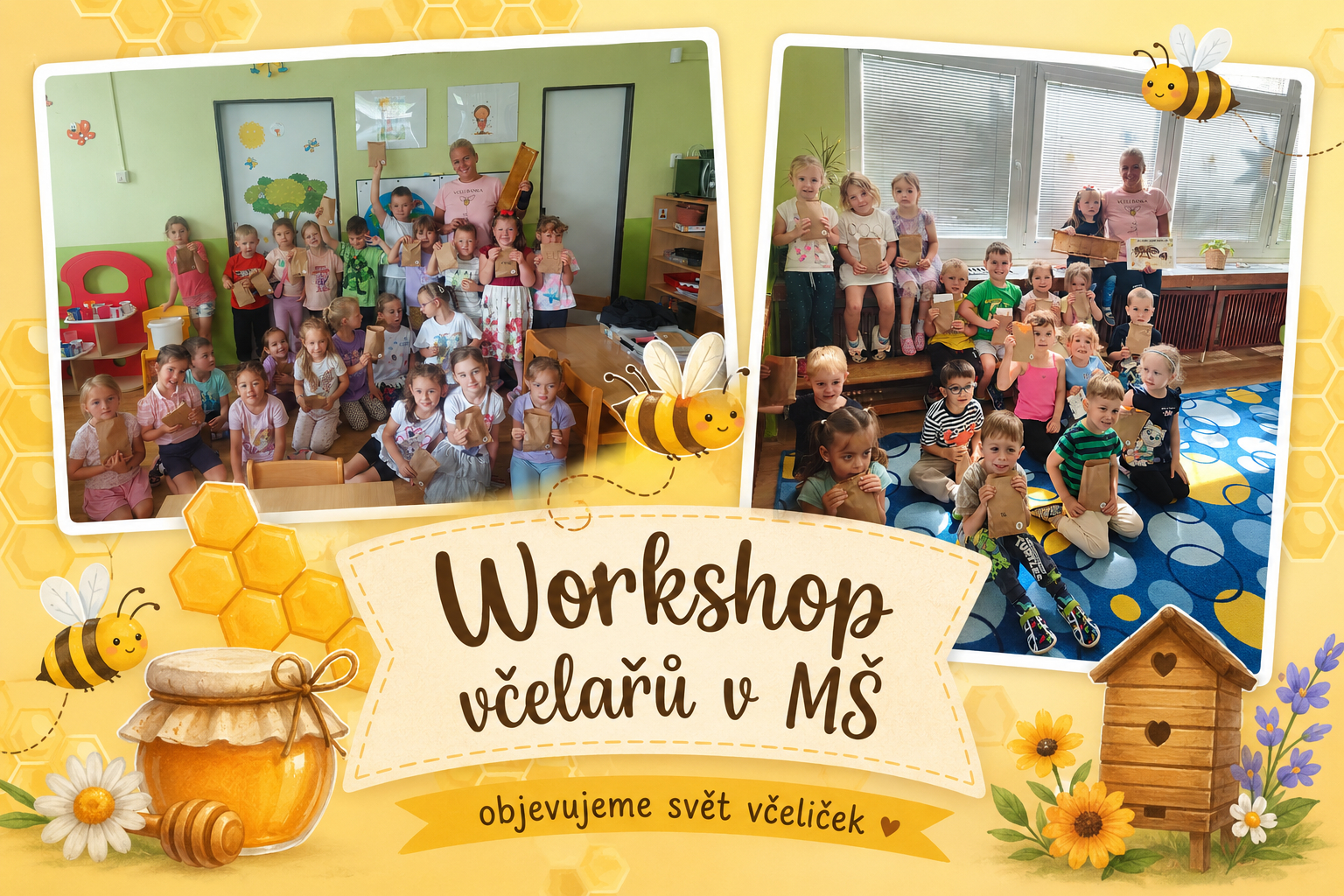 MŠ Na Vyhlídce - Voňavé tvoření aneb přijel k nám workshop výroby svíček z včelího vosku