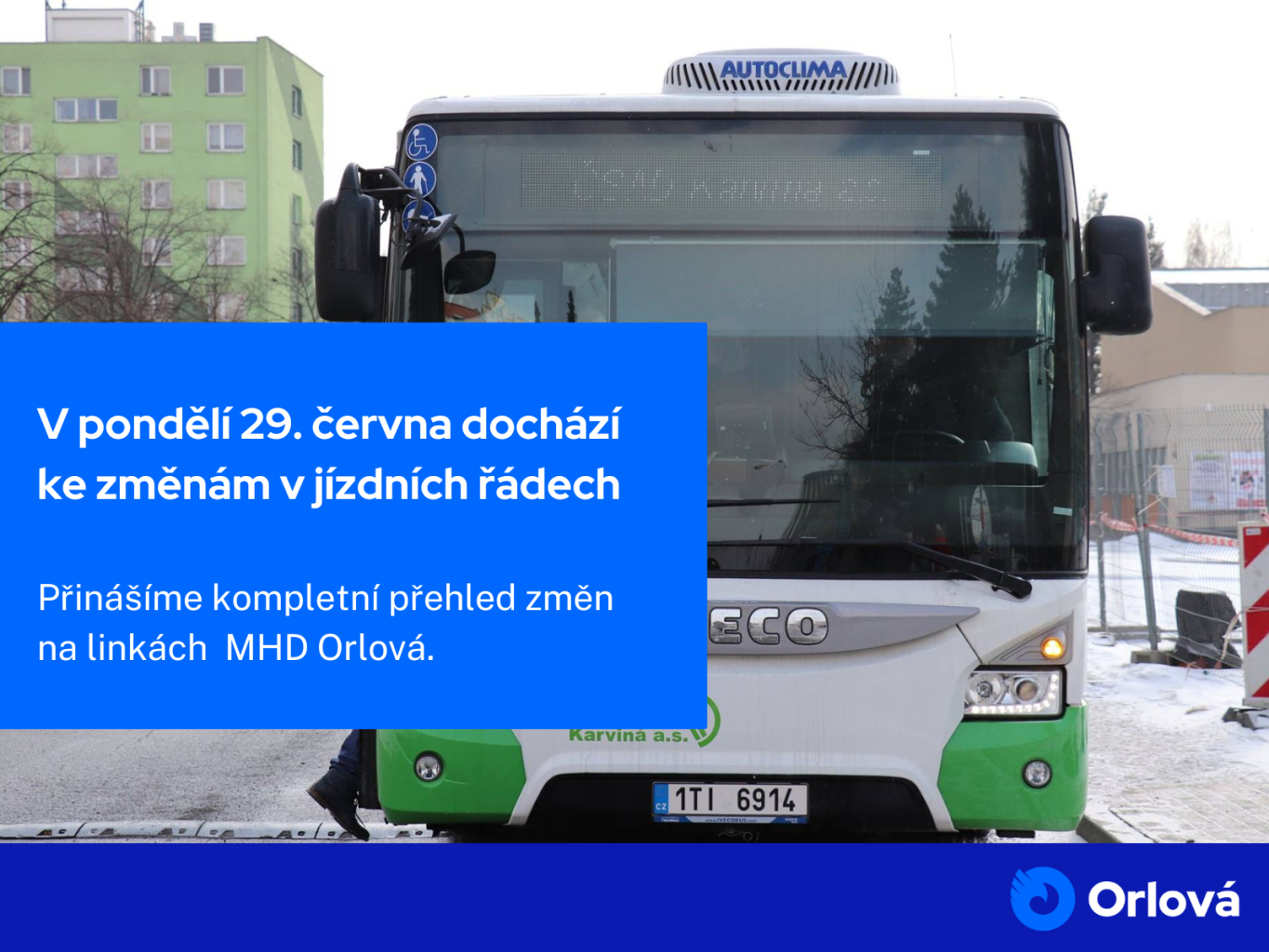 PŘÍŠTÍ TÝDEN DOJDE KE ZMĚNÁM V JÍZDNÍCH ŘÁDECH