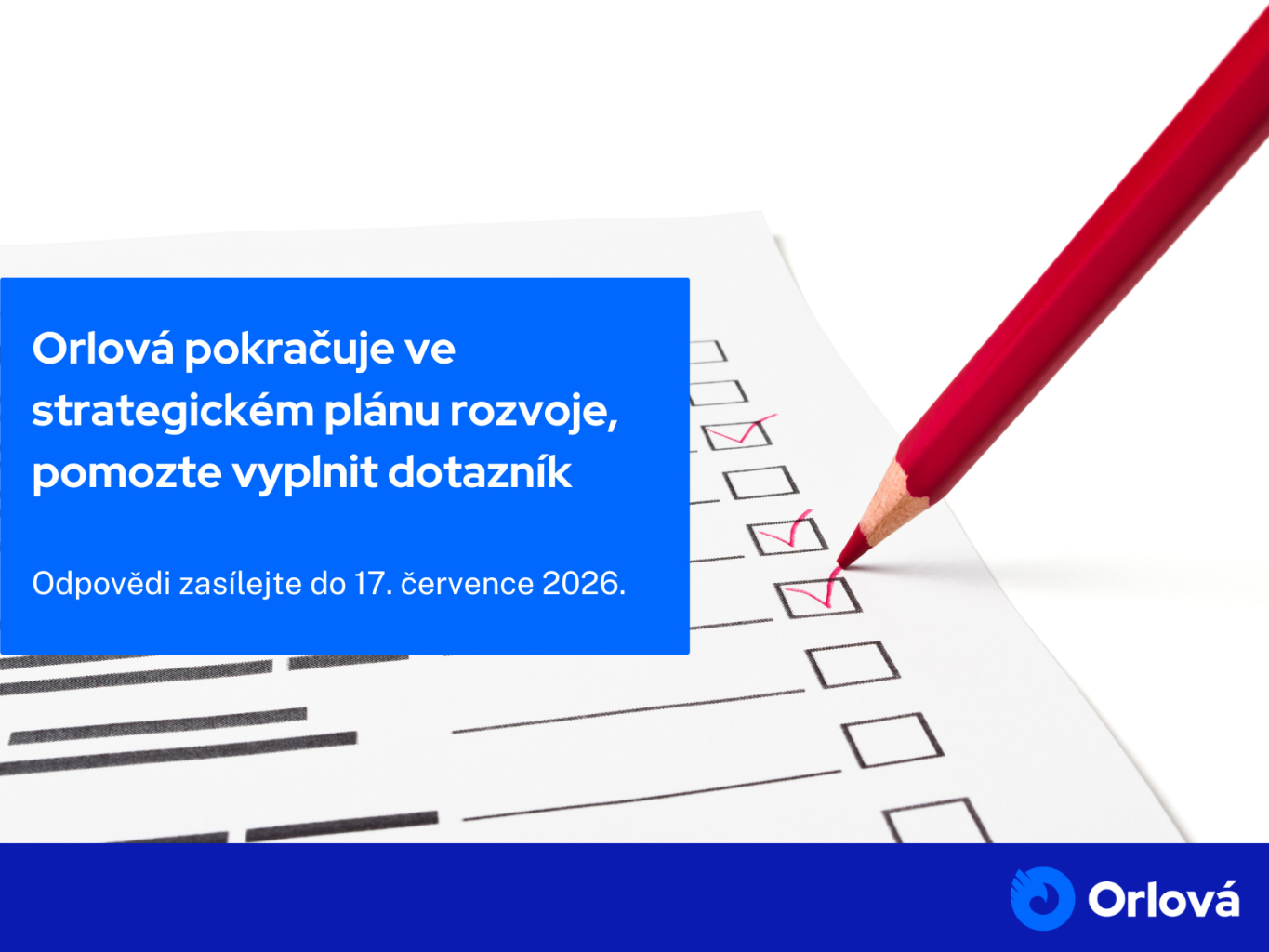 POKRAČUJEME VE STRATEGICKÉM PLÁNU PRO ROZVOJ MĚSTA. POMOZTE VYPLNIT DOTAZNÍK