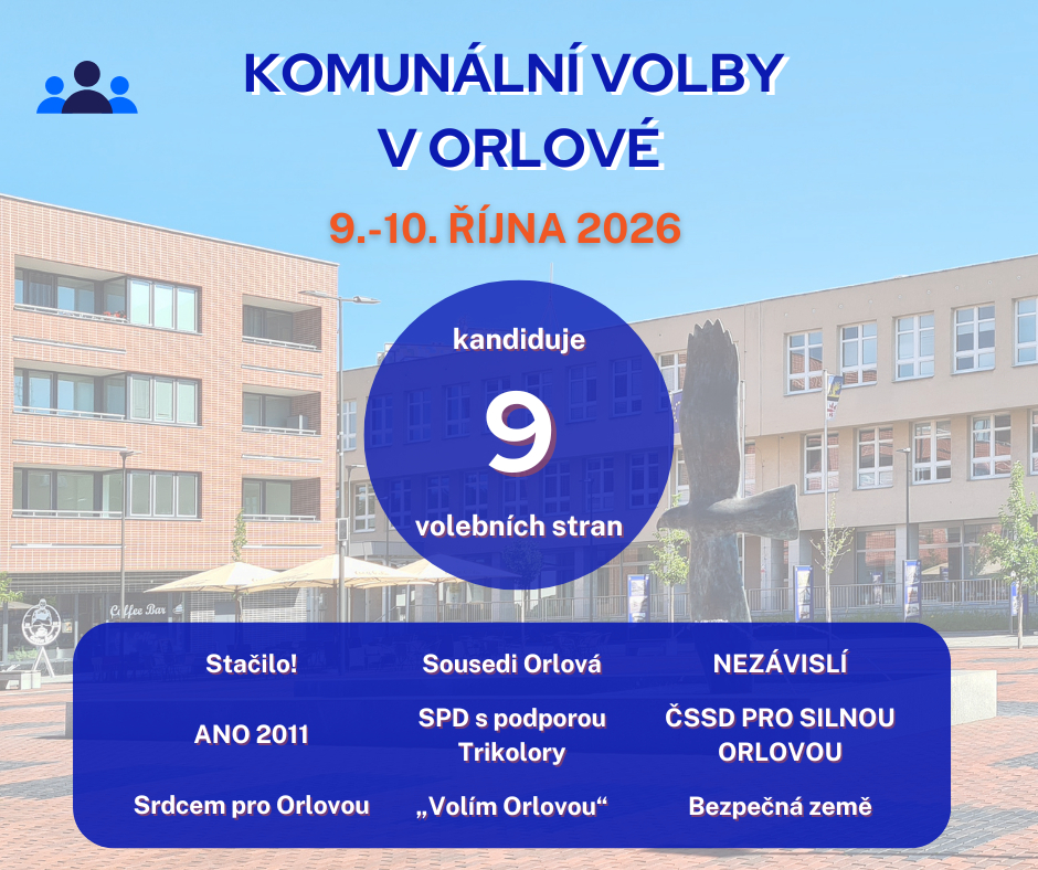 DO ZASTUPITELSTVA ORLOVÉ KANDIDUJE DEVĚT VOLEBNÍCH STRAN
