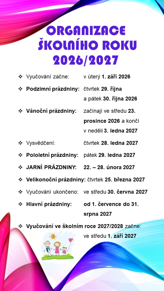 Organizace školního roku 2026/2027