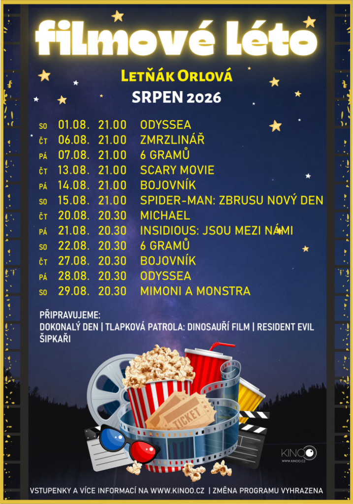 KAM VYRAZIT VEČER? NA PROMÍTÁNÍ DO LETŇÁKU!