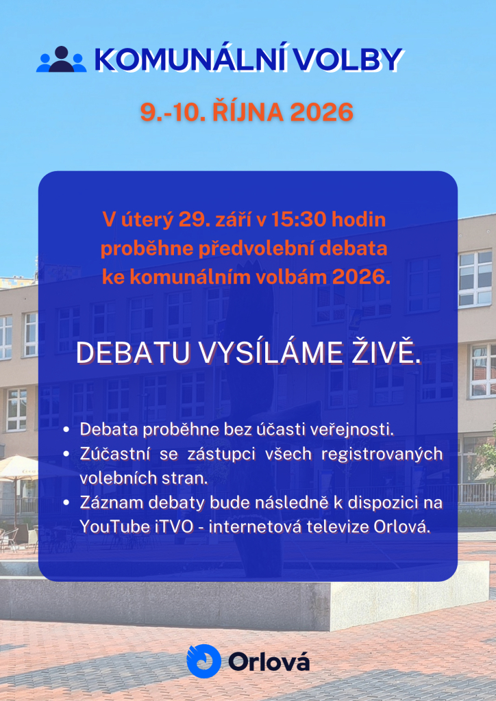SLEDUJTE ŽIVĚ PŘEDVOLEBNÍ DEBATU KE KOMUNÁLNÍM VOLBÁM