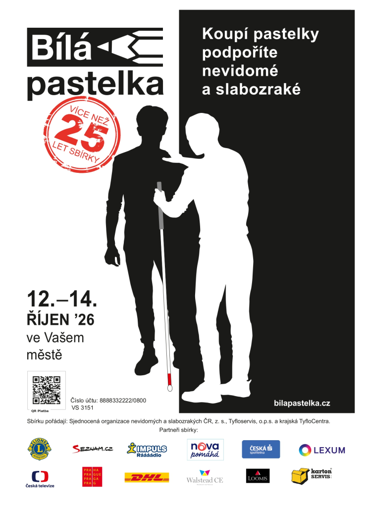 KOUPÍ BÍLÉ PASTELKY POMŮŽETE NEVIDOMÝM A SLABOZRAKÝM