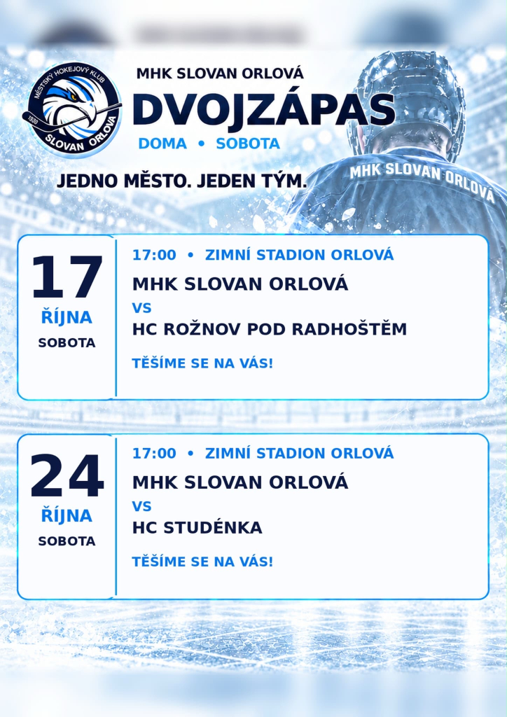 ORLOVSKÉ HOKEJISTY ČEKAJÍ DVA DOMÁCÍ ZÁPASY