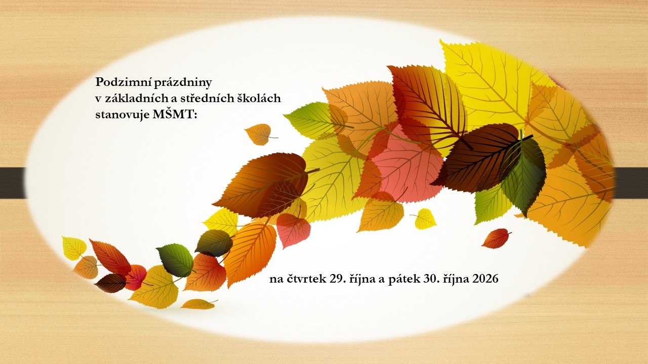 Podzimní prázdniny se blíží