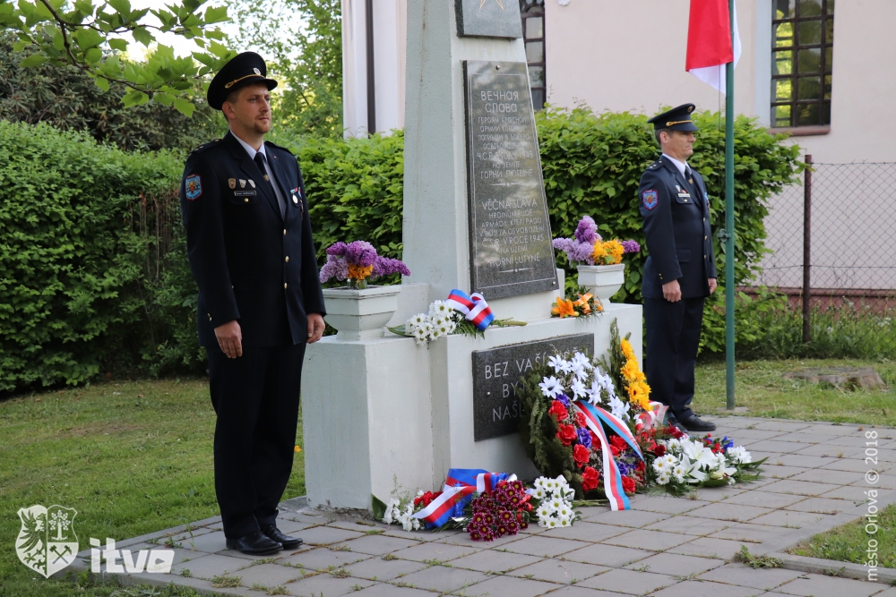 Pietní akt k 73. výročí osvobození města Orlové (U Kapličky) 